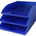 Odkladač plastový Herlitz A4, transparentní modrý