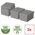 Box úložný Esselte Home, velikost S, šedý, 3 ks