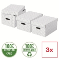 Box úložný Esselte Home, velikost M, bílý, 3 ks