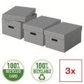 Box úložný Esselte Home, velikost M, šedý, 3 ks