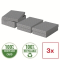 Box úložný Esselte Home, velikost M nízký, šedý, 3 ks