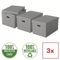Box úložný Esselte Home, velikost L, šedý, 3 ks