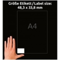 Etikety univerzální Avery 4789, 48,3x33,8 mm, bílé, 25+5 l.