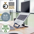 Stojan na notebook Leitz Ergo, ultraplochý, tmavý šedý