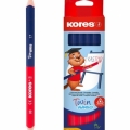 Tužka učitelská Kores Twin Jumbo, červená/modrá