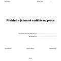 Tiskopis Přehled výchovně vzdělávací práce pro ŠD a ŠK Optys
