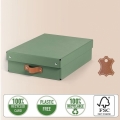 Box úložný Leitz Puro s víkem, velik. M, nízký, zelený, 2 ks