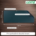 Podložka na stůl Leitz XL 100 x 40 cm, sametová šedá