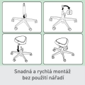 Stolička balanční Leitz Ergo Active s kolečky, šedá
