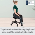 Stolička balanční Leitz Ergo s kolečky, černá