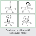 Stolička balanční Leitz Ergo s kolečky, černá