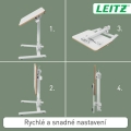 Stůl Leitz Ergo 65 x 46 cm, výškově stavitelný, skládací