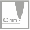 Náplň Stabilo Easy fine 0,3 mm, modrá, 3 ks