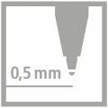 Náplň Stabilo Easy medium 0,5 mm, modrá, 3 ks