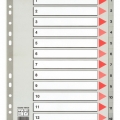 Roztřiďovač plastový Esselte MAXI s označením 1-12