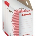 Krabice archivační Esselte Speedbox, 100 mm, bílá/červená