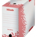 Krabice archivační Esselte Speedbox, 150 mm, bílá/červená