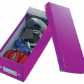 Krabice archivační na CD Leitz Click-N-Store WOW, purpurová