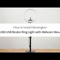 Video: Světlo kruhové Kensington s držákem webové kamery