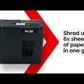 Video: Stroj skartovací Rexel Secure X6 (4 x 40 mm)