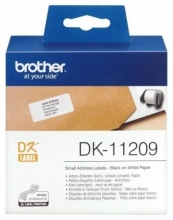 Štítky papírové Brother DK11209, 29 x 62 mm, bílé, 800 ks