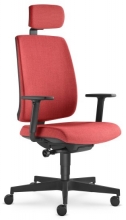 Židle kancelářská Leaf 500-SYA, hlavová opěrka, červená