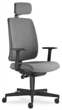 Židle kancelářská Leaf 500-SYA, hlavová opěrka, šedá