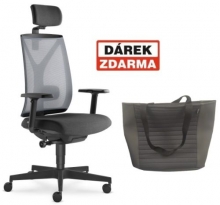 Židle kancelářská Leaf 503 SYB, hlavová opěrka, šedá