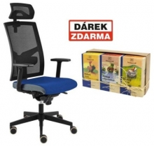 Židle kancelářská Game Šéf VIP, hlavová opěrka, modrá
