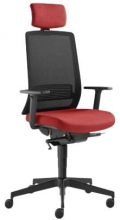 Židle kancelářská Lyra 215-SYS, hlavová opěrka, červená