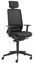Židle kancelářská Lyra 215-SYS, hlavová opěrka, černá