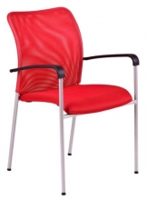 Židle konferenční Triton Grey, červená
