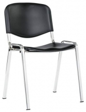 Židle konferenční Taurus PC ISO, chromovaný rám, černá