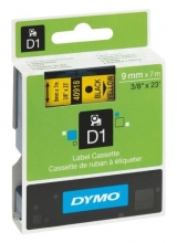 Páska Dymo Pocket 9 mm, černá/žlutá