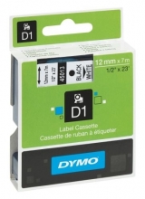 Páska Dymo Pocket 12 mm x 7 m, černá/bílá