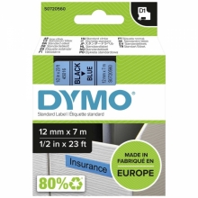 Páska Dymo Pocket 12 mm x 7 m, černá/modrá