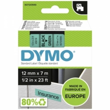 Páska Dymo Pocket 12 mm x 7 m, černá/zelená