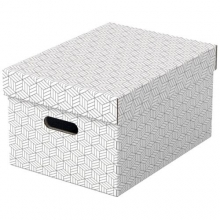 Box úložný Esselte Home, velikost M, bílý, 3 ks