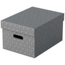 Box úložný Esselte Home, velikost M, šedý, 3 ks