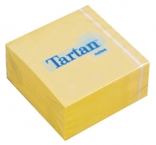 Bloček samolepicí Tartan 76x76 mm, 400 lístků, žlutý