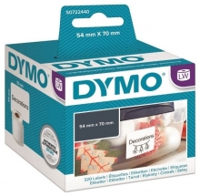 Štítky Dymo 320 na diskety 70x54 mm, papírové, bílé