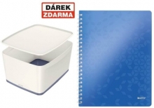 Box úložný s víkem Leitz MyBox, velikost L, bílý/šedý