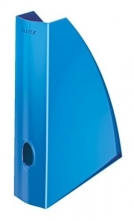 Stojan na časopisy Leitz WOW 60 mm, metalický modrý