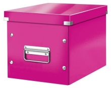 Krabice Leitz Click-N-Store WOW, čtvercová M, růžová