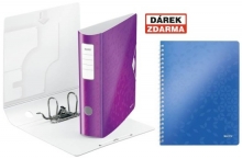 Pořadač Leitz 180° Active WOW, 82 mm, purpurový, 5 ks - Akce