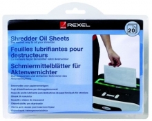 Listy olejovací Rexel pro skartovací stroje, 20 ks
