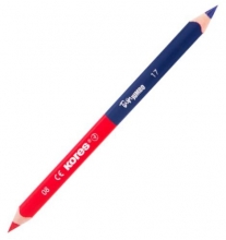 Tužka učitelská Kores Twin Jumbo, červená/modrá