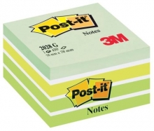 Bloček Post-it kostka 2028 G, 76x76 mm, 450 lístků, zelený