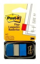 Záložky Post-it 680-2, 25,4x43,2 mm, 50 ks, modré