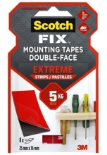 Proužky montážní Scotch Fix 25x76 mm, oboustranné, 8 ks